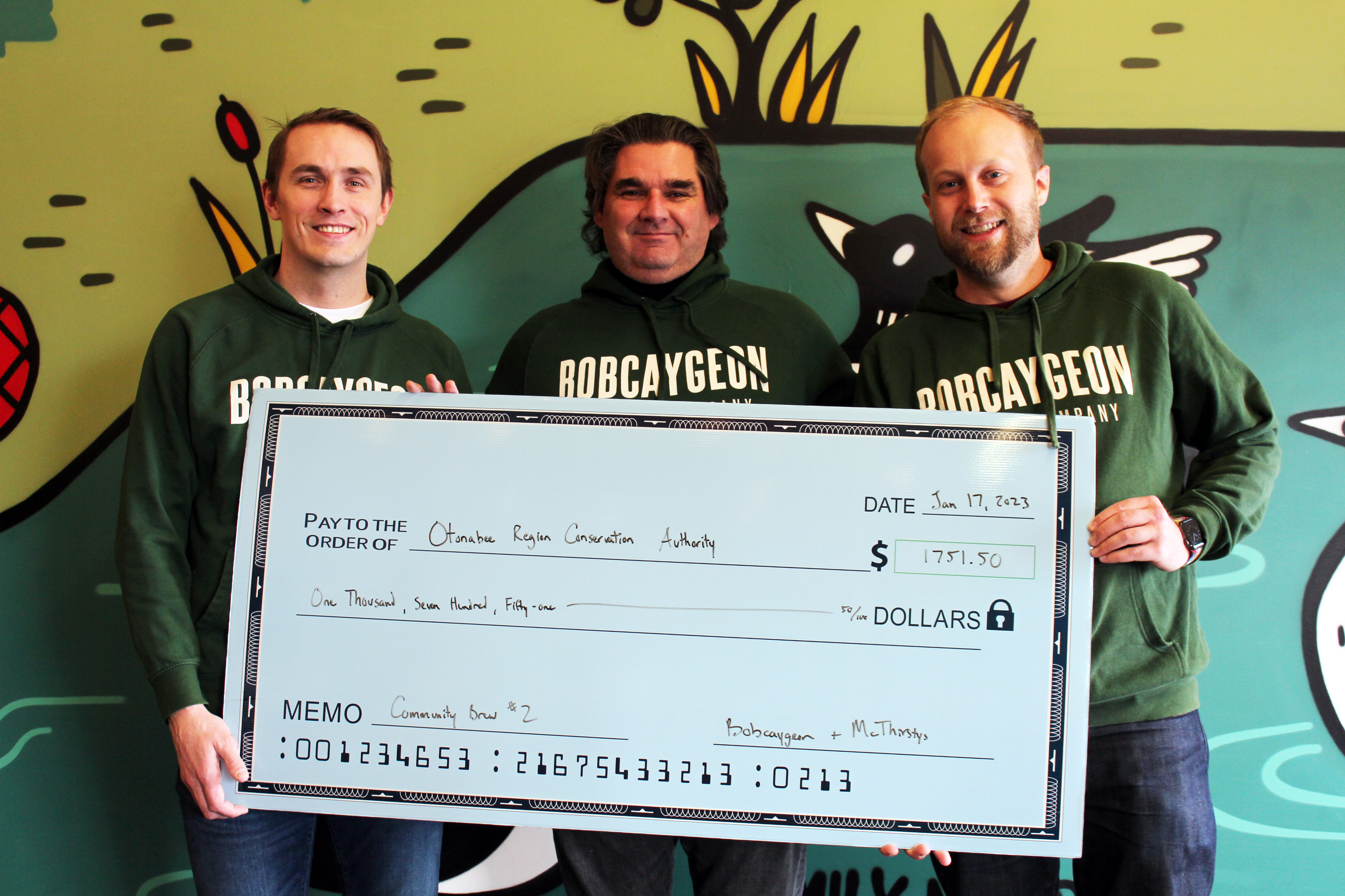 Image of Bobcaygeon Brewing Cheque Presentation